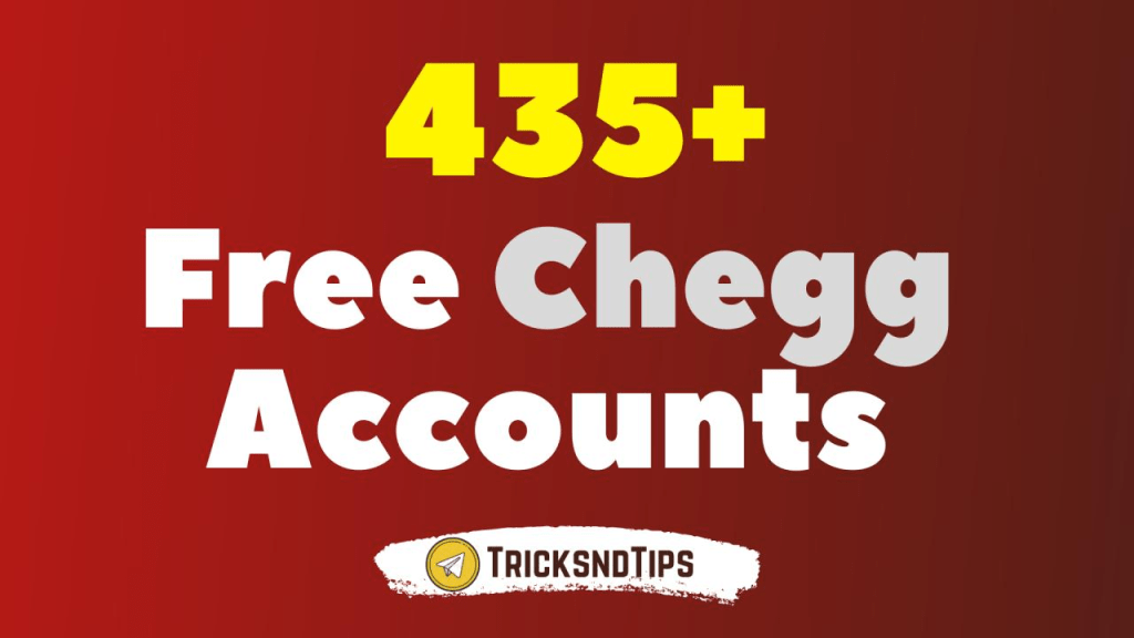 Free Chegg Accounts & Password 296+ Accounts [Daily Updated] 2023