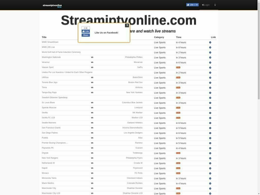 Streamiptvonline.com screenshot