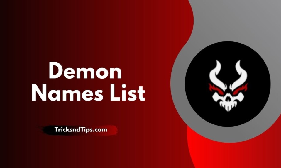 Demon Names List