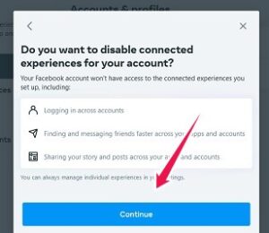 remove the link from Facebook