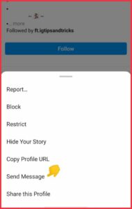 send direct message to any Instagram profile