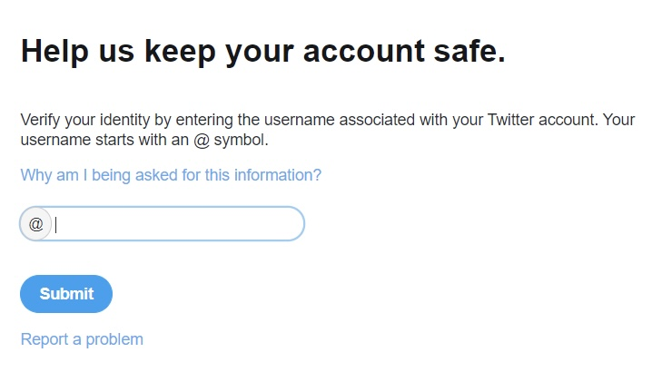 Enter your Twitter username