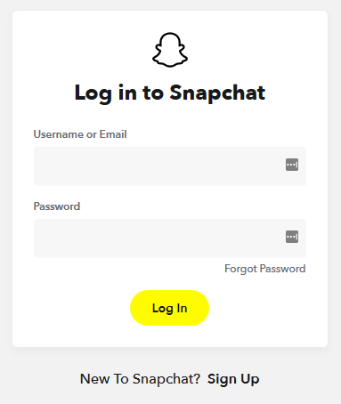 Sign in with your Snapchat ID and password