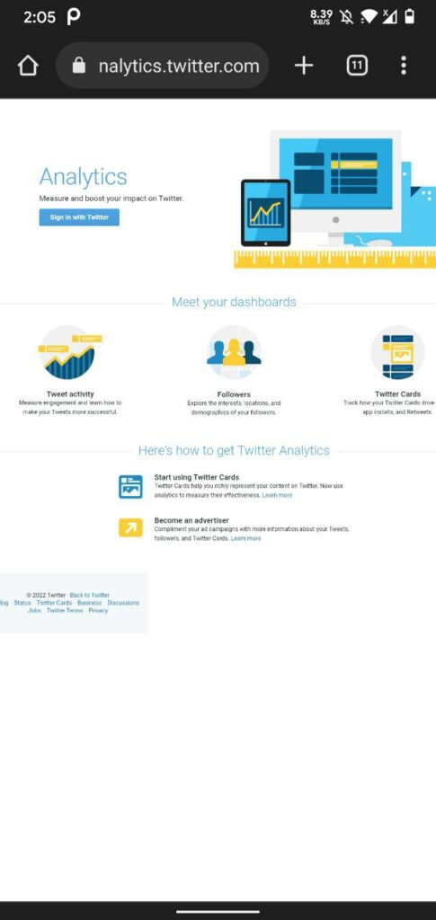 ¿Cómo acceder a Twitter Analytics?