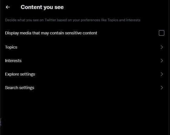 Check the box for sensitive content