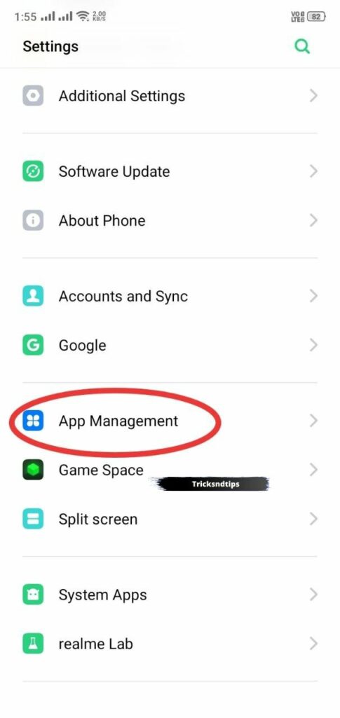 Click on "apps" and select "Manage apps".