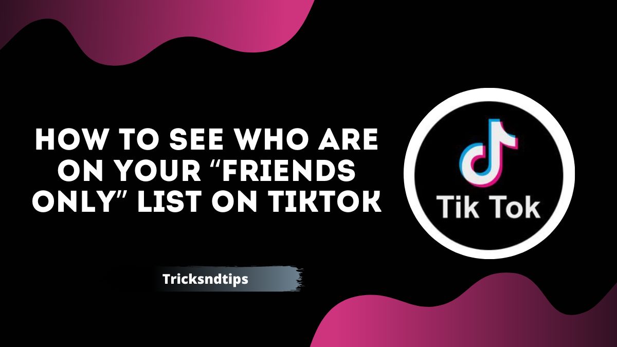 How to See Who Are on Your “Friends Only” List on TikTok ( Easy & Working Methods ) 2022