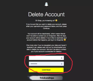 
how to delete snapchat account on phone